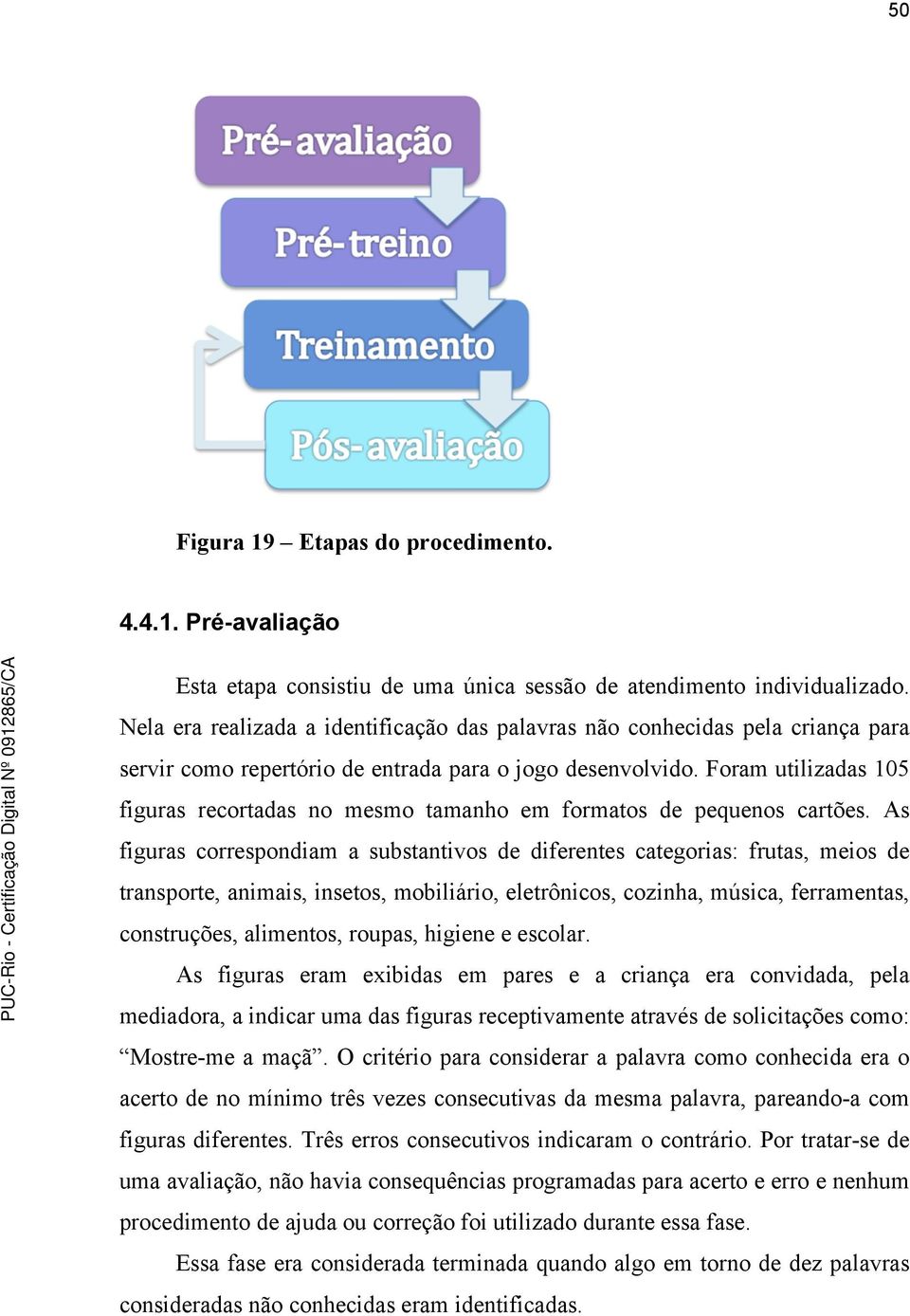 Foram utilizadas 105 figuras recortadas no mesmo tamanho em formatos de pequenos cartões.