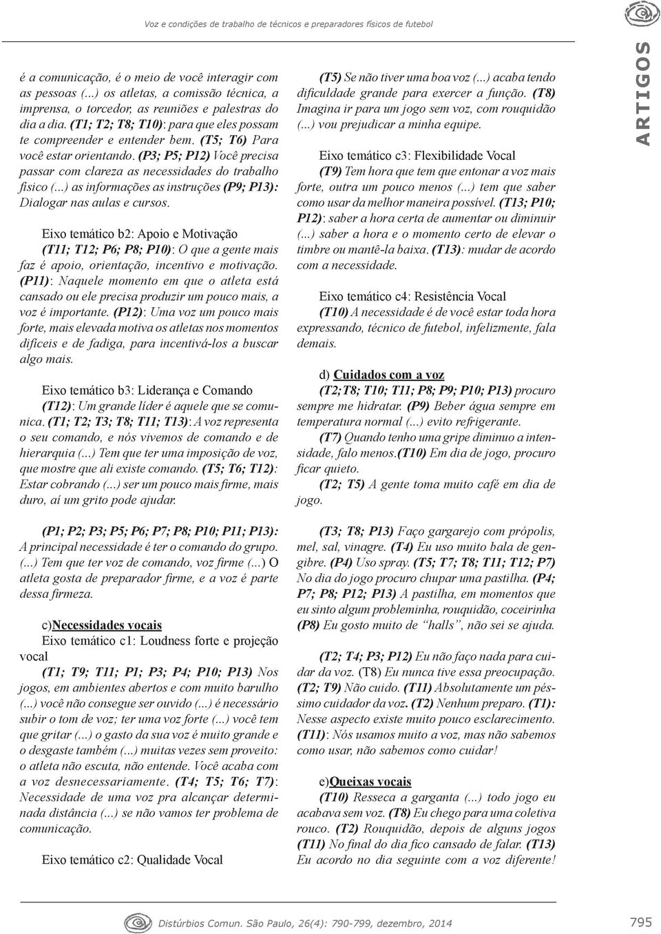 (T5; T6) Para você estar orientando. (P3; P5; P12) Você precisa passar com clareza as necessidades do trabalho físico (...) as informações as instruções (P9; P13): Dialogar nas aulas e cursos.