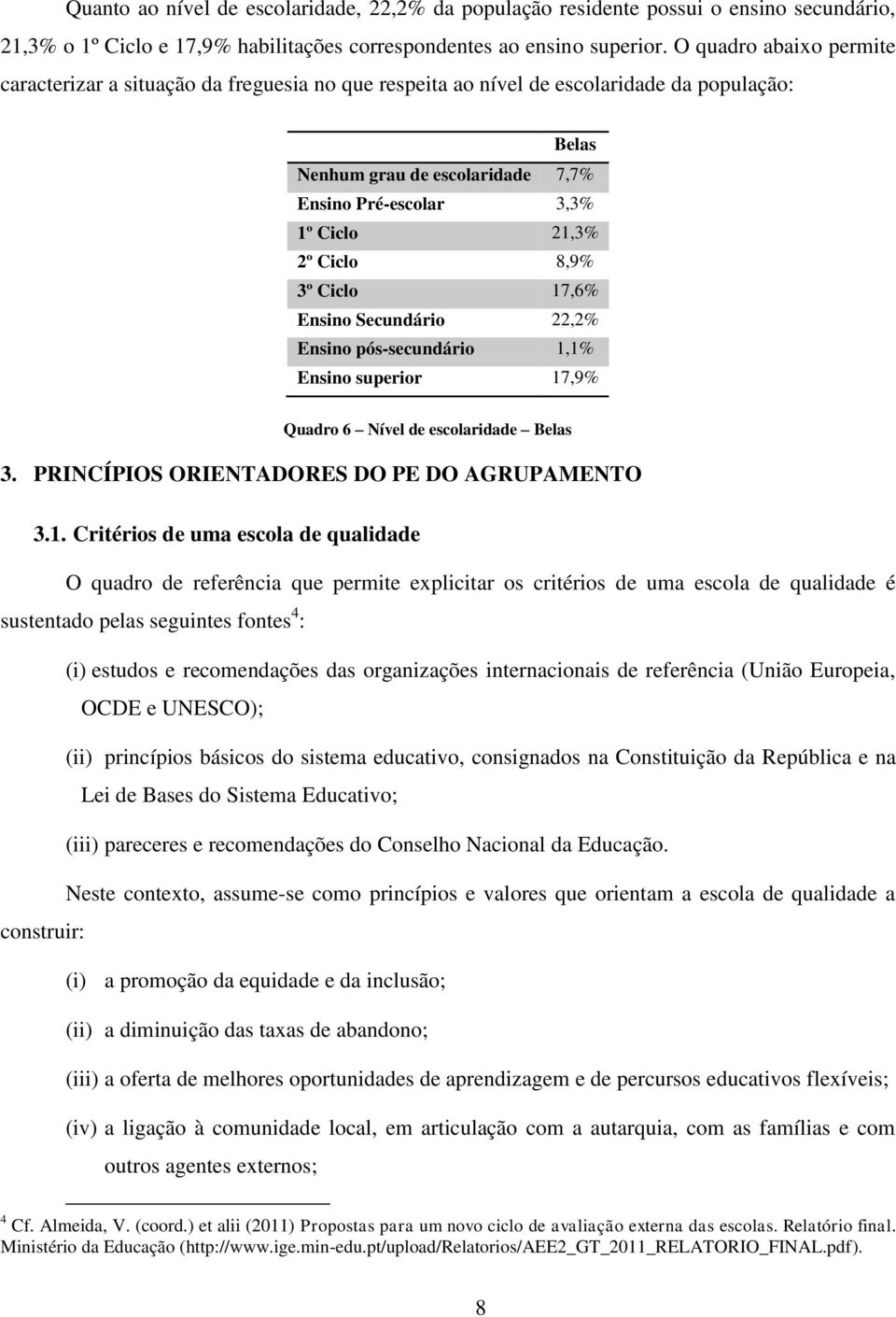 Ciclo 8,9% 3º Ciclo 17