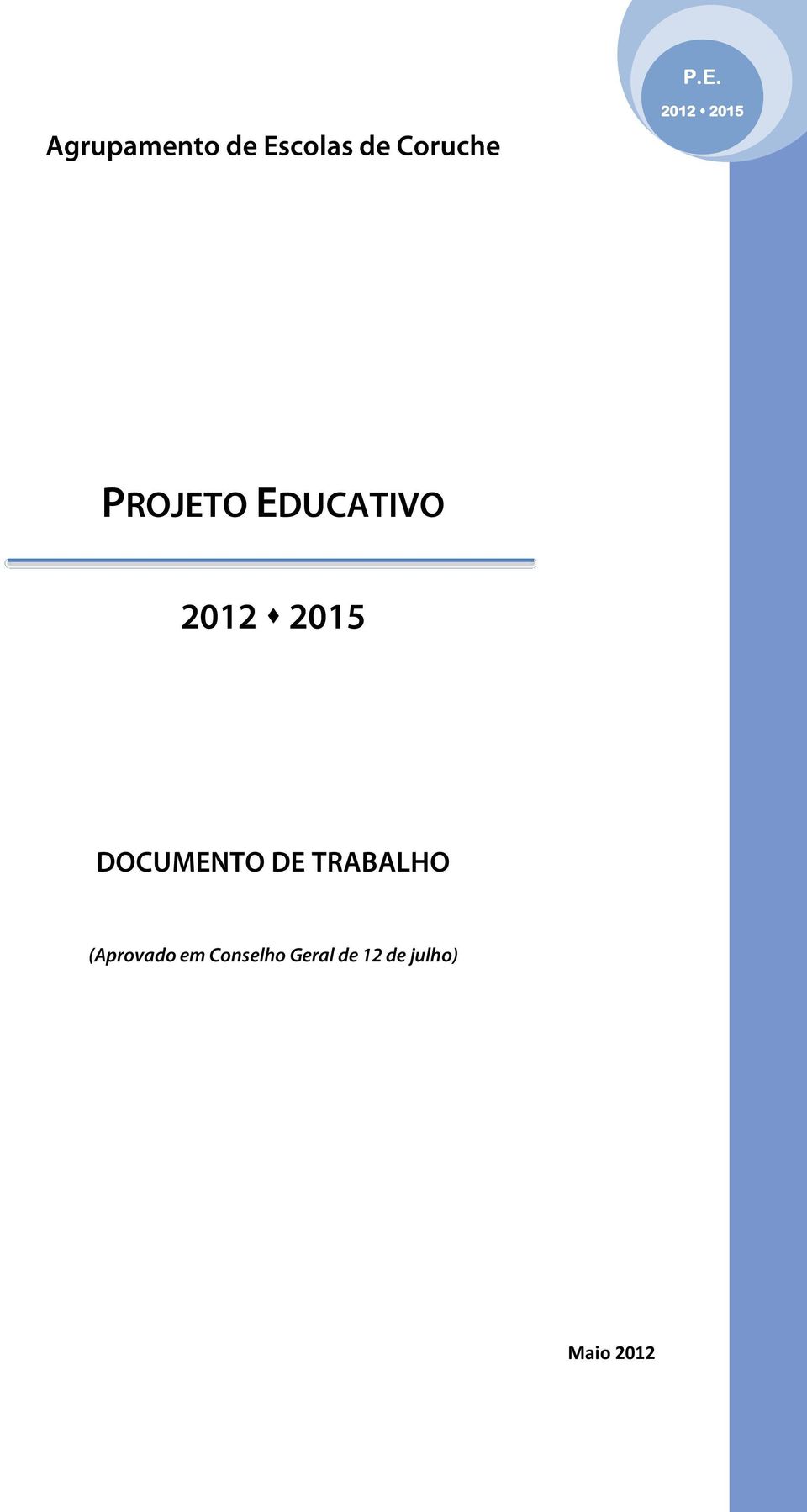 2012 2015 DOCUMENTO DE TRABALHO