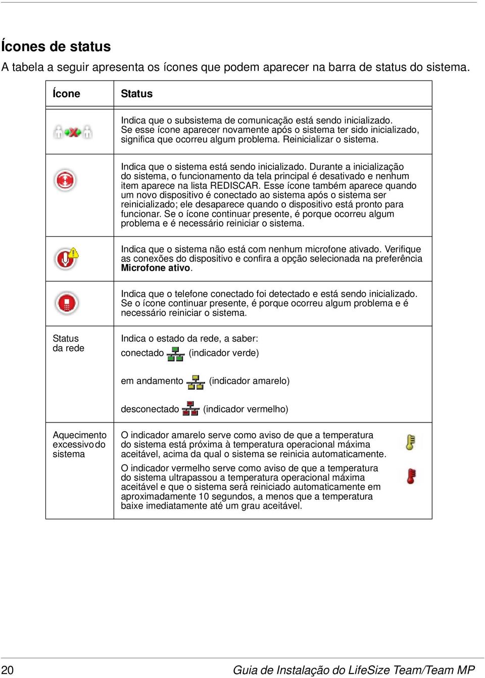 Durante a inicialização do sistema, o funcionamento da tela principal é desativado e nenhum item aparece na lista REDISCAR.