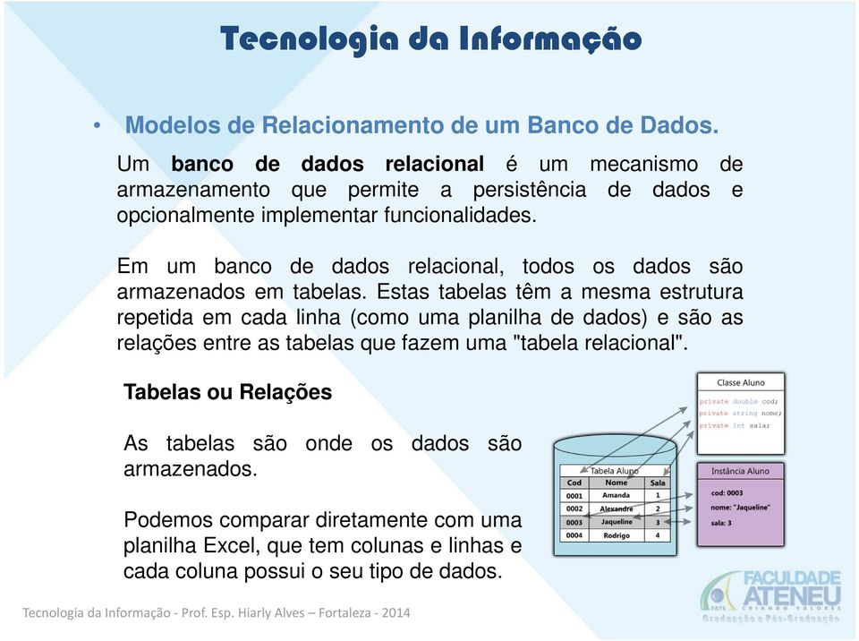 Em um banco de dados relacional, todos os dados são armazenados em tabelas.