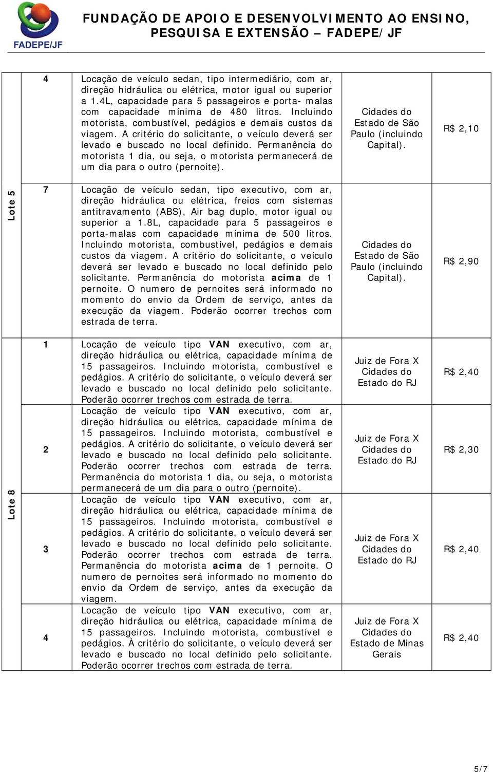 Permanência do motorista 1 dia, ou seja, o motorista permanecerá de um dia para o outro (pernoite). Paulo (incluindo Capital).