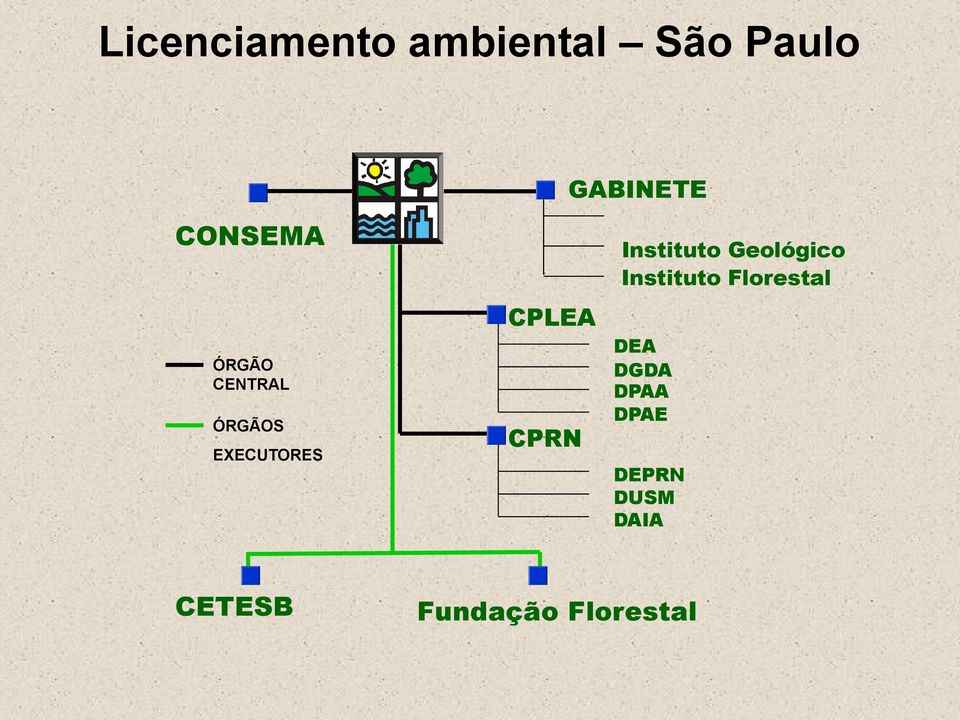 CPLEA ÓRGÃO CENTRAL ÓRGÃOS EXECUTORES CETESB