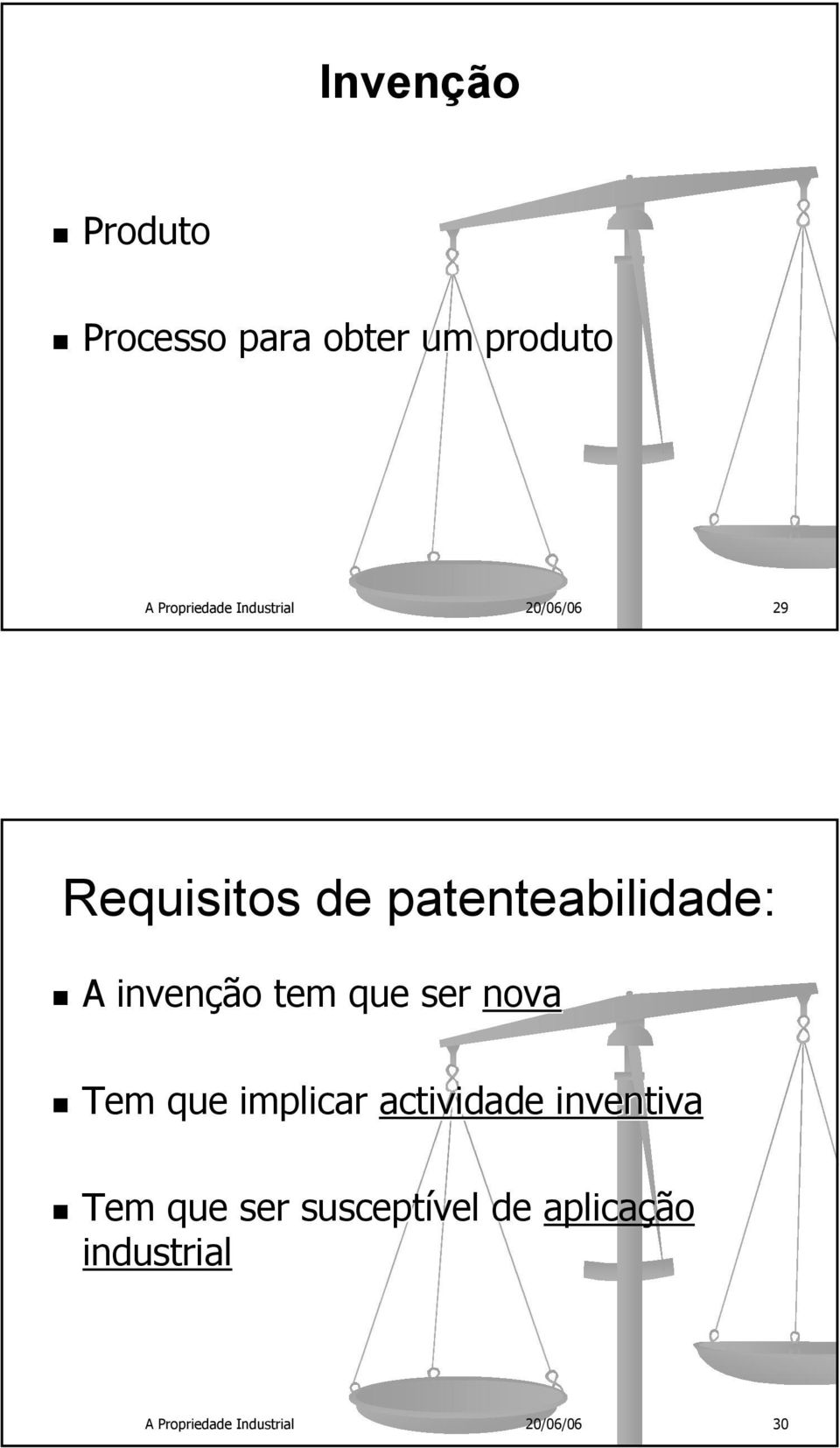 Tem que implicar actividade inventiva Tem que ser susceptível de Tem que