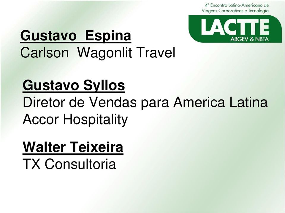 Vendas para America Latina Accor