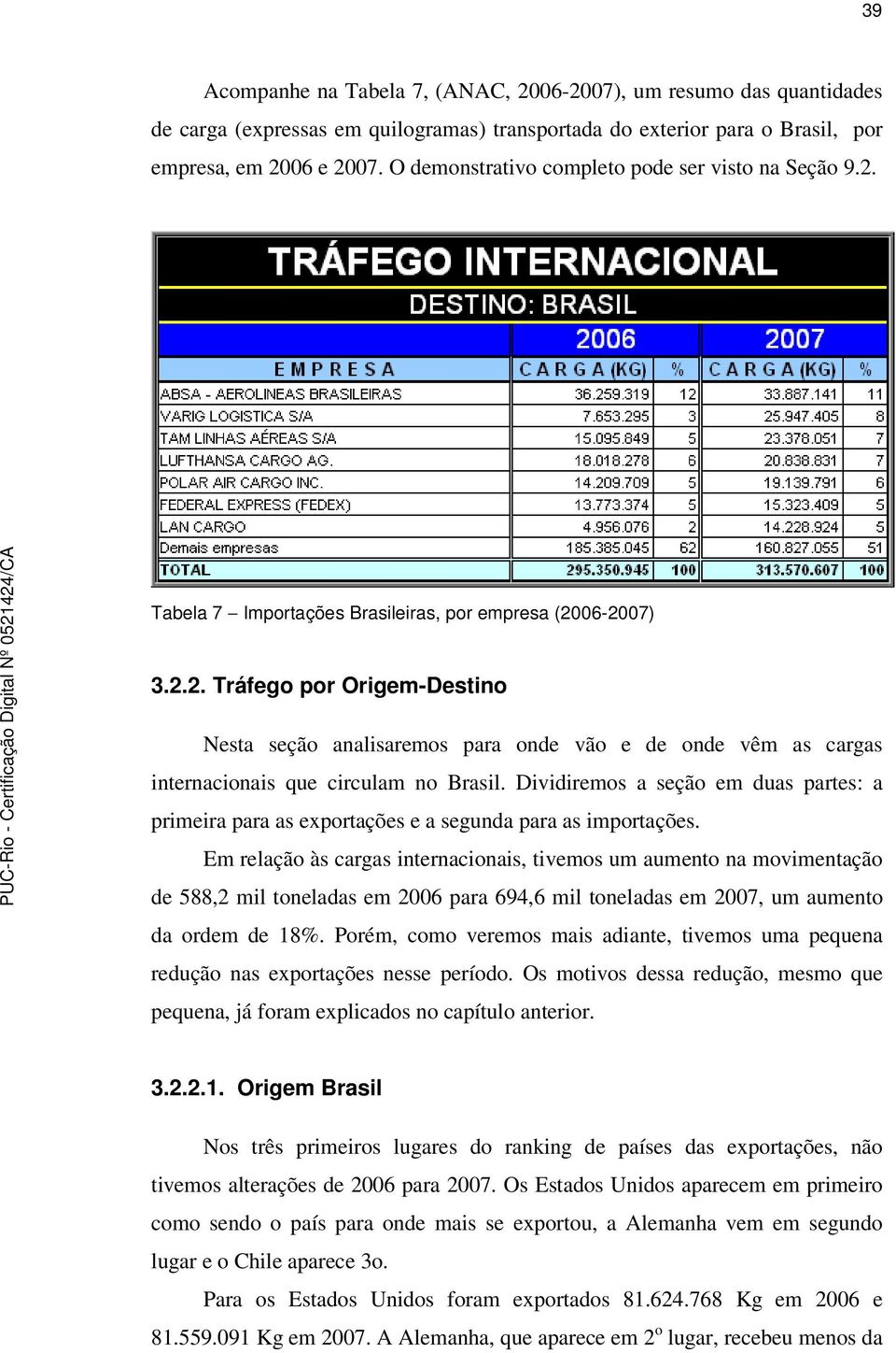 Dividiremos a seção em duas partes: a primeira para as exportações e a segunda para as importações.