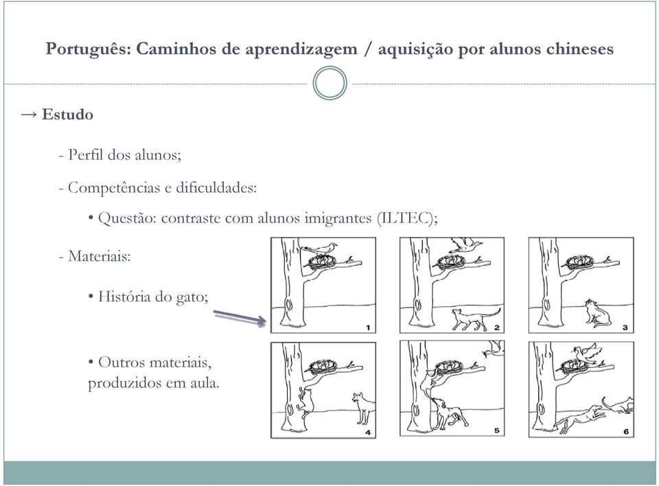 imigrantes (ILTEC); - Materiais: História do