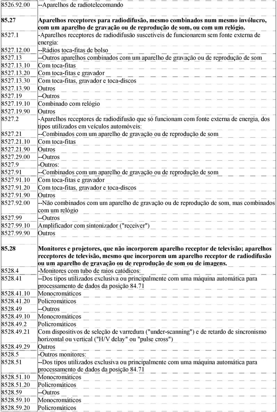 13 --Outros aparelhos combinados com um aparelho de gravação ou de reprodução de som 8527.13.10 Com toca-fitas 8527.13.20 Com toca-fitas e gravador 8527.13.30 Com toca-fitas, gravador e toca-discos 8527.