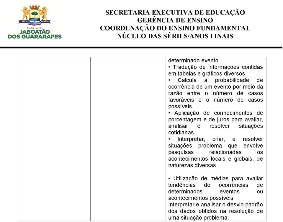 criar, rsolvr situaçõs problma qu nvolv psquisas rlacionadas os acontcimntos locais globais, d naturzas divrsas Utilização d médias para avaliar