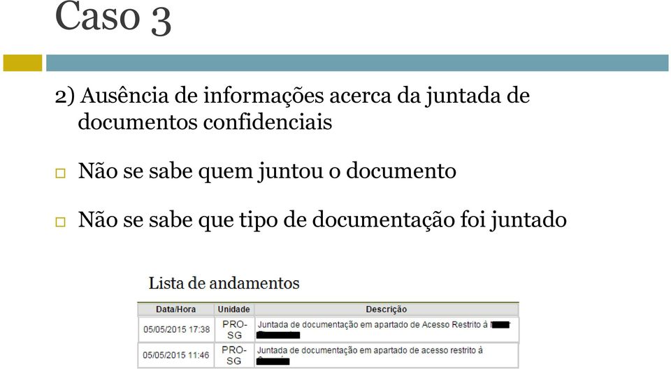 Não se sabe quem juntou o documento Não