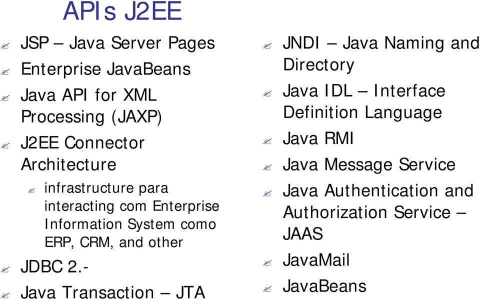 CRM, and other JDBC 2.