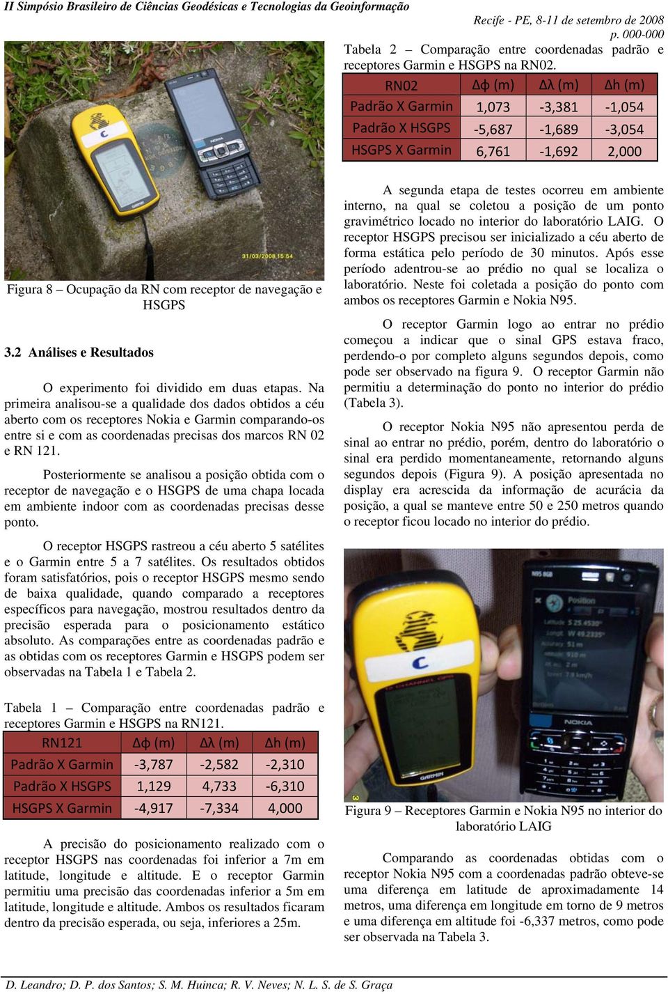 2 Análises e Resultados O experimento foi dividido em duas etapas.