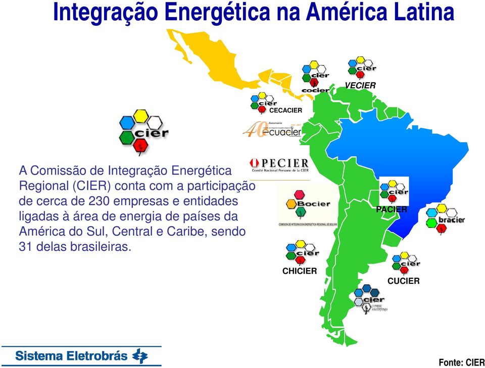 230 empresas e entidades ligadas à área de energia de países da América do