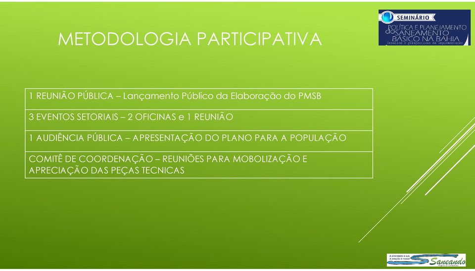 AUDIÊNCIA PÚBLICA APRESENTAÇÃO DO PLANO PARA A POPULAÇÃO COMITÊ DE