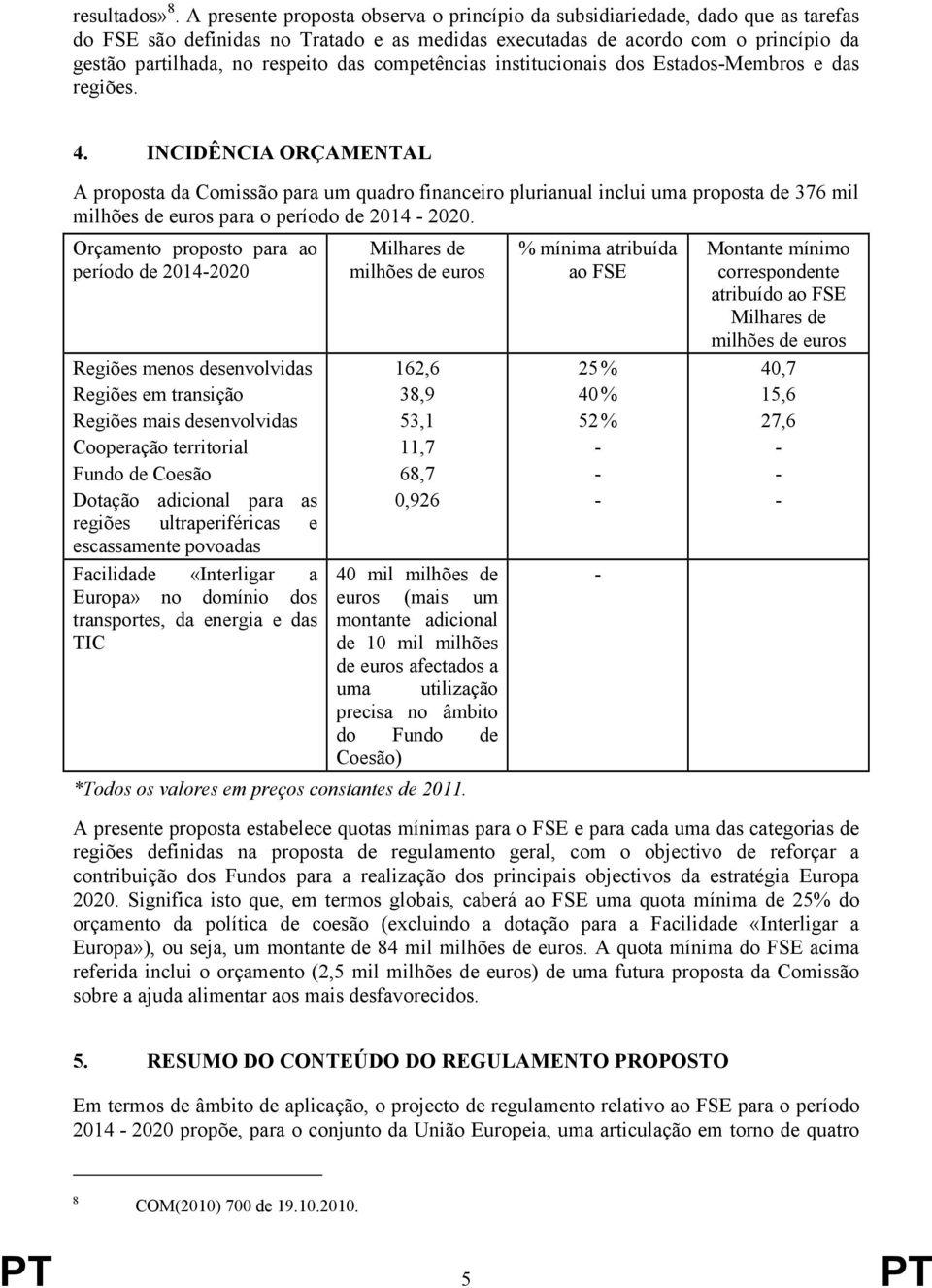 competências institucionais dos Estados-Membros e das regiões. 4.