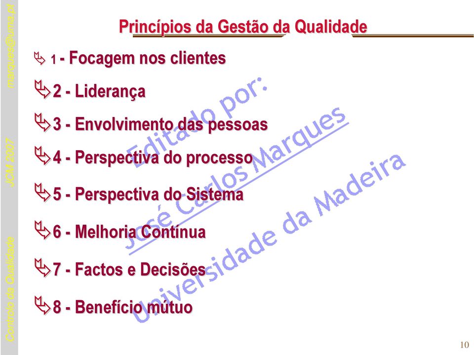 Perspectiva do processo 5 - Perspectiva do Sistema 6 -