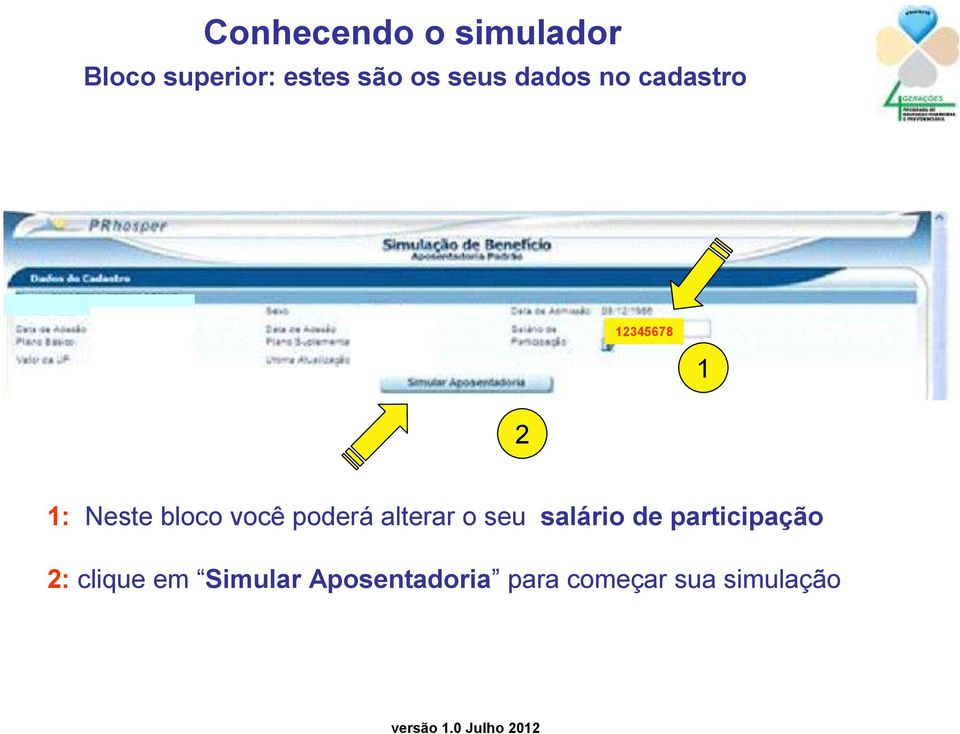 você poderá alterar o seu salário de participação 2: