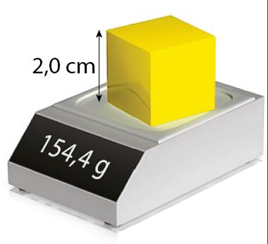 Massa volúmica (densidade) O volume de um sólido regular (cubo) também pode ser calculado através das dimensões dos seus lados (v