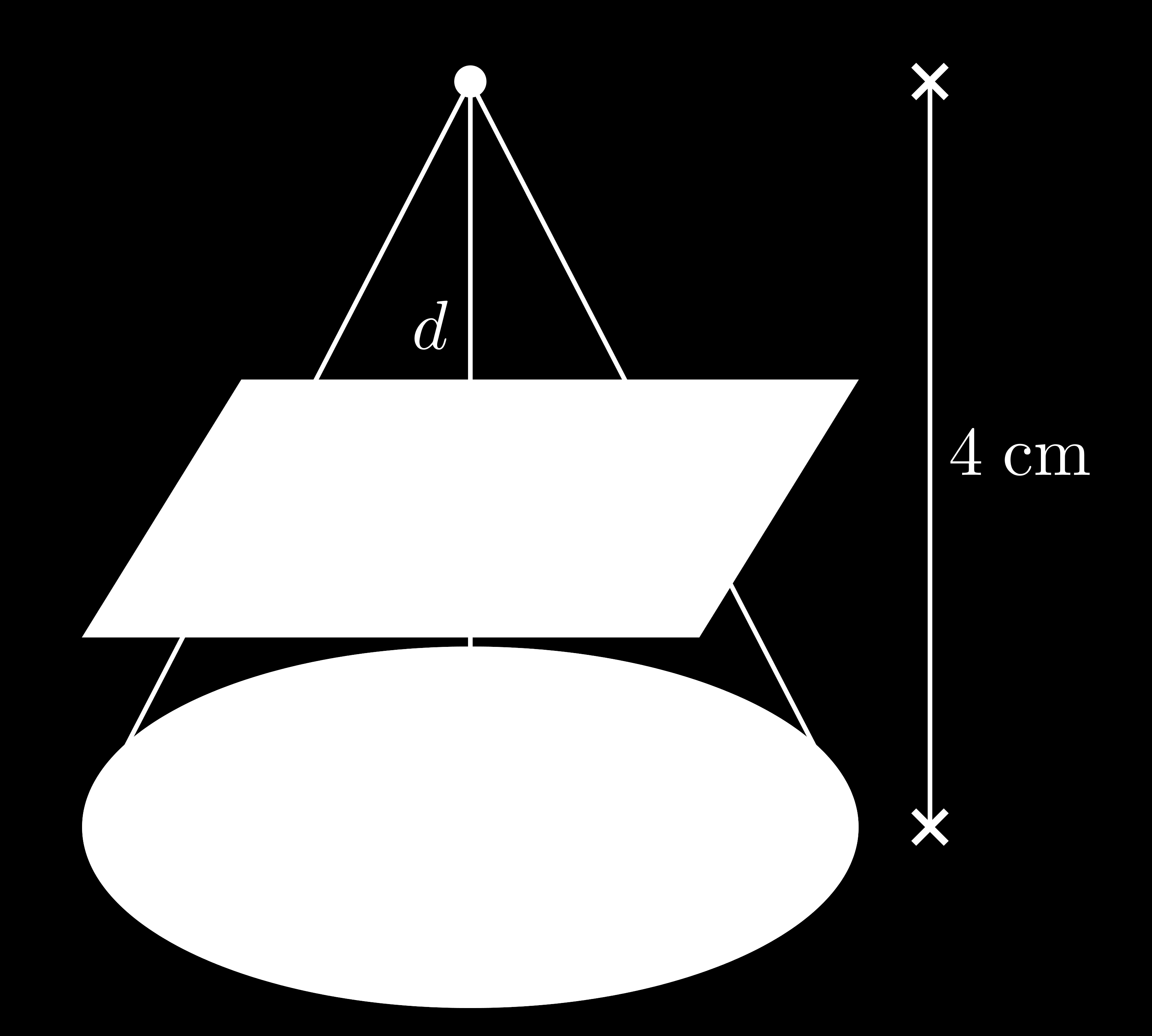 Solução Sejam v o volume do cone pequeno, V o volume do cone grande e V t o volume do tronco do cone. Observe que o cone pequeno unido ao tronco de cone completam o cone grande, logo Queremos v = V t.