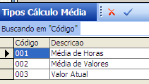 3º Passo Definição de Médias A Terceira configuração a ser conferida é a de Definições de Médias em Cadastro/Configurações de Médias. Observe que a configuração de médias é definida por sindicato.