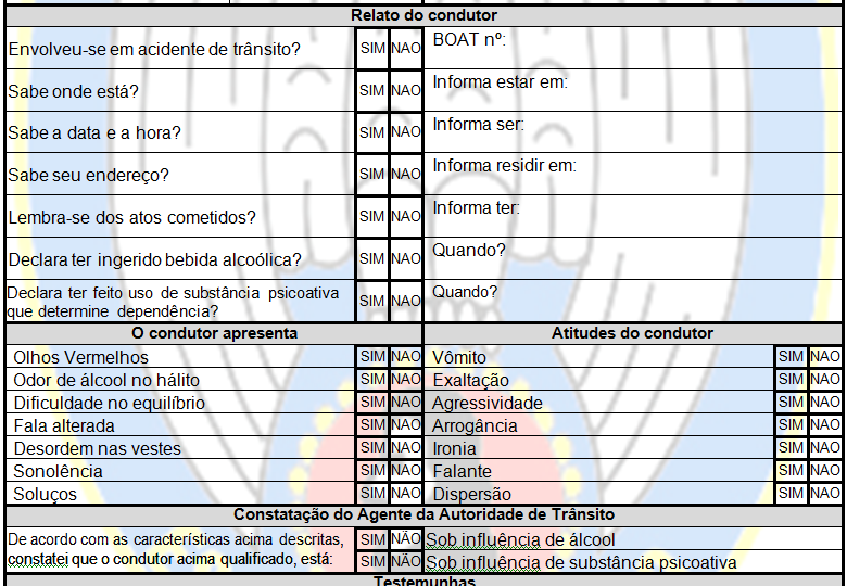 Trecho do Laudo de Constatação de