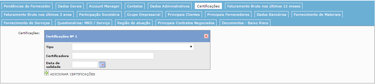 5.2.4 Dados Administrativos Os dados administrativos referem-se as informações jurídicas, fiscais e trabalhistas de sua empresa, como por exemplo: Data da Fundação, Objeto do Estatuto/Contrato