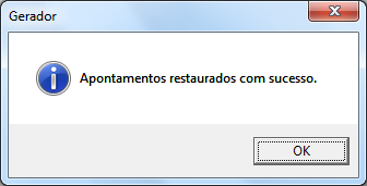 Apresentação da Ferramenta de Apontamento 17) Para retornar o