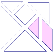 5 5º passo Conseguir dois trapézios retângulos a partir de um trapézio isósceles. 6º passo Conseguir um triângulo e um quadrado a partir de um trapézio retângulo.