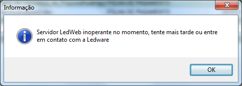 br/ledweb Ou pressionar o Ícone Acessar LedWeb Após acessar o