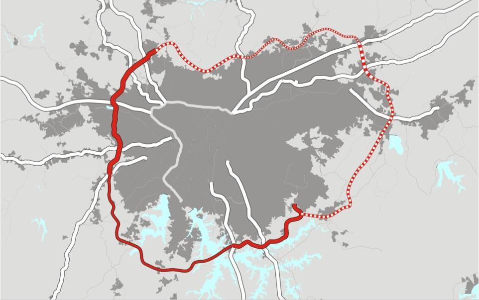 000 Raposo Tavares 92.000 Padroeira Redução de Tráfego na Marginal Tietê: 20 mil caminhões/dia 40 mil automóveis/dia 30.