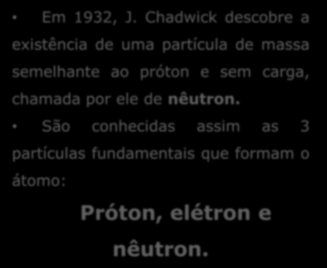 J. Chadwick Em 1932, J.