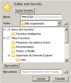 VII FAVORITOS 1 - Adicionar página... Os favoritos (marcadores) são atalhos criados para facilitar a navegação, indo diretamente a uma página pré-determinada.