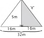 Calculo do lado ( l ) de um dos dois retângulos que compõem o telhado: Aplicando o Teorema de Pitágoras em um dos triângulos retângulos formados pelas 2 tesouras, temos: L² = 5² + 16² L² = 25 + 256