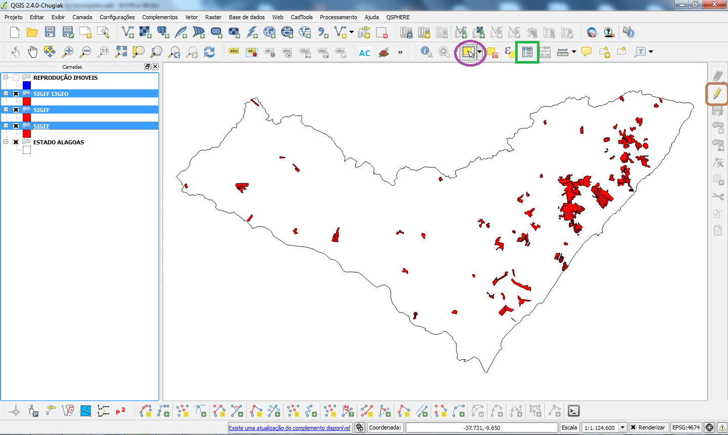 na lista de camadas, foi identificado que o mesmo não pode ser editado nesse forma, então o mesmo precisou ser transformado em formato shapefile.