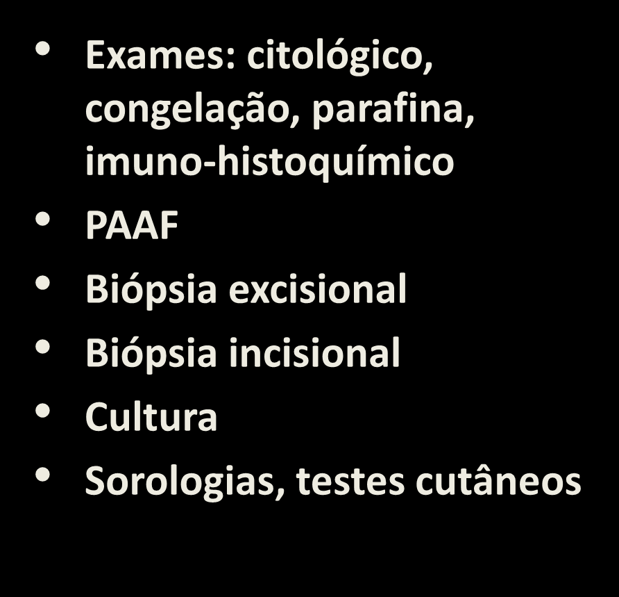 Avaliação de massas cervicais Exames complementares Exames laboratoriais Rx simples USG TC RMN Angiografia Cintilografia Endoscopia - tu primário (digestiva, rinolaringoscopia,