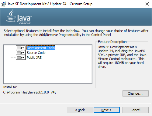 Java JDK Após o download da JDK, clique no arquivo baixado e acompanhe a instalação.