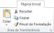 Essa opção permite, por exemplo, retirar toda a formatação de um texto colando apenas o texto. Atalho ALT+CTRL+V Recorta o item selecionado (é movido para área de transferência). Atalho CTRL+X. Obs.