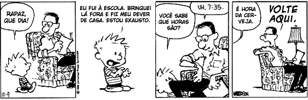 4) Leia esta tira: a) Transcreva do segundo quadrinho um exemplo de período simples e outro de período composto. Período simples eu fui à escola.