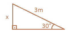 Agora, basta resolver a proporção: Logo, o valor de x na figura acima é igual a 12. 03. Um carpinteiro precisa construir um telhado utilizando uma madeira de 3 metros, conforme figura abaixo.