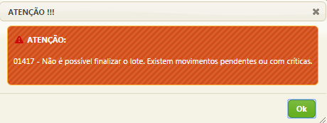 Enviar lote para Unimed Caso aparecer a mensagem abaixo ao enviar o lote, acessar o menu Movimentar Contrato - Alterar Movimento e regularizar a