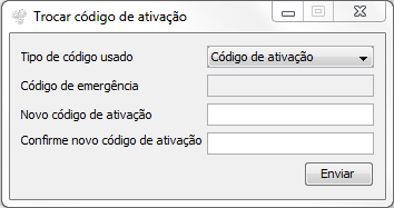 A LT E R A R C Ó D I G O D E AT I VAÇ Ã O TROCAR CÓDIGO DE ATIVAÇÃO No menu Configurar -> Trocar código de ativação, é possível trocar o código de ativação informado durante o processo de ativação do