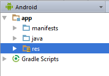 Primeiro projeto Antes de prosseguirmos, vamos dar uma olhada nas pastas que compõem nosso projeto. Dentro da pasta do projeto (app) temos três subdiretórios: manifests, java e res.
