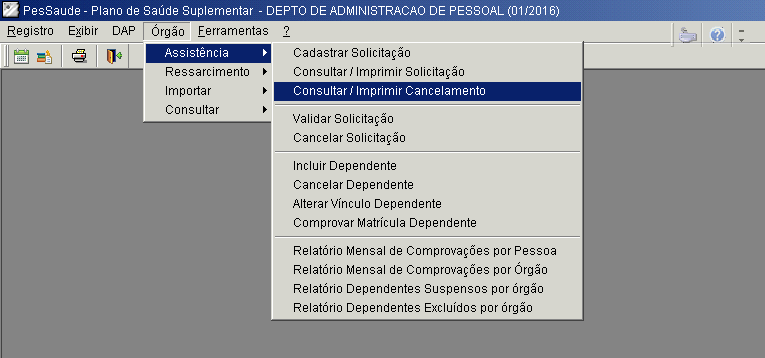 3.3 Selecione o(s) dependente(s) a ser(em) cancelado(s) e clique no botão Confirmar cancelamento. 3.