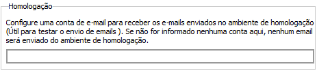 6. Sexta tela de configuração: a) Enviar e-mail de NF-e para endereço recebido pelo sistemas de retaguarda Enviar e-mail de NFC-e para endereço recebido pelo sistema de retaguarda Anexar Danfe em