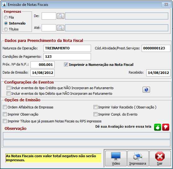 Emissão de NF Grupo IOB Folhamatic Apostila de Treinamento - Sistema