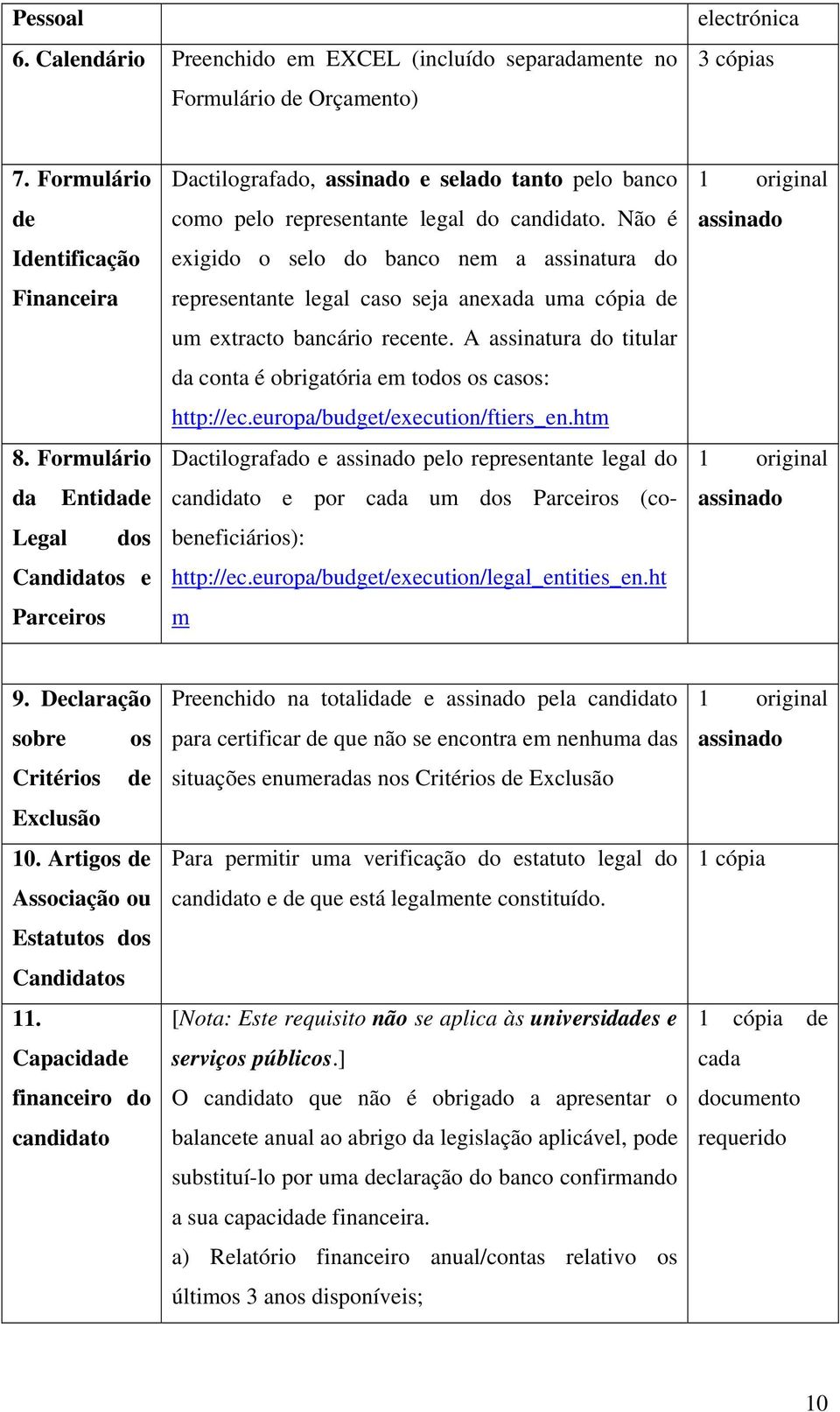 Não é exigido o selo do banco nem a assinatura do representante legal caso seja anexada uma cópia de um extracto bancário recente.