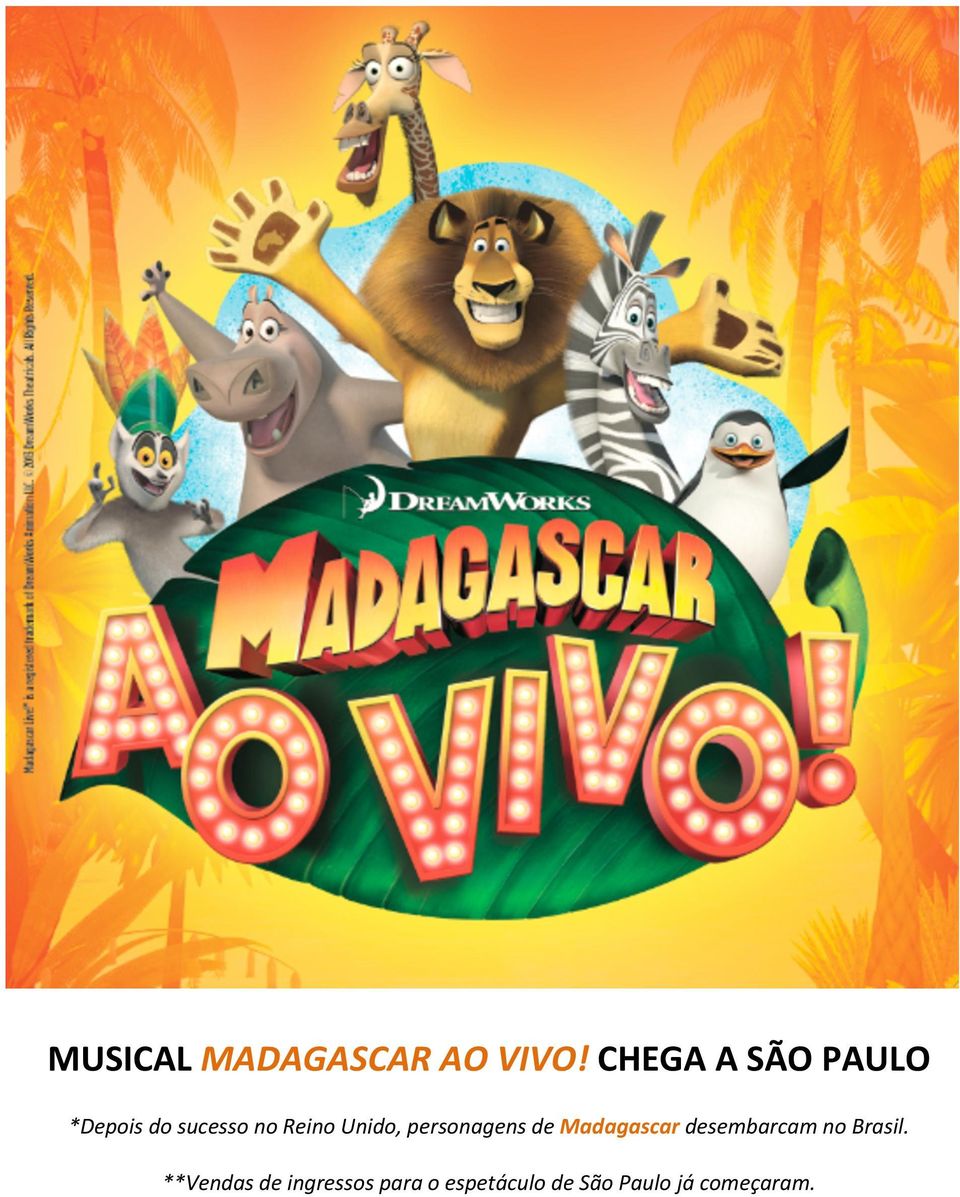 Unido, personagens de Madagascar desembarcam no