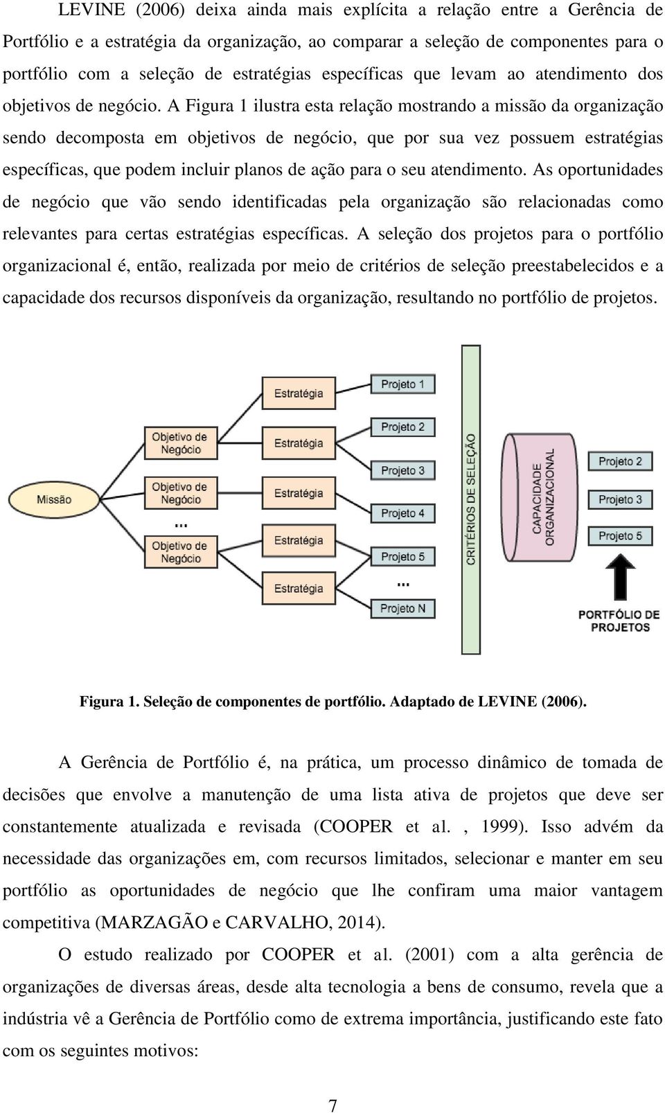 A Figura 1 ilustra esta relação mostrando a missão da organização sendo decomposta em objetivos de negócio, que por sua vez possuem estratégias específicas, que podem incluir planos de ação para o