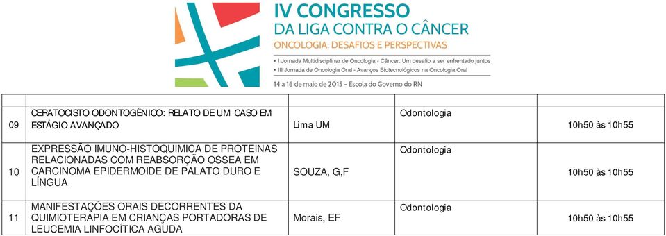 CARCINOMA EPIDERMOIDE DE PALATO DURO E LÍNGUA SOUZA, G,F 11 MANIFESTAÇÕES ORAIS